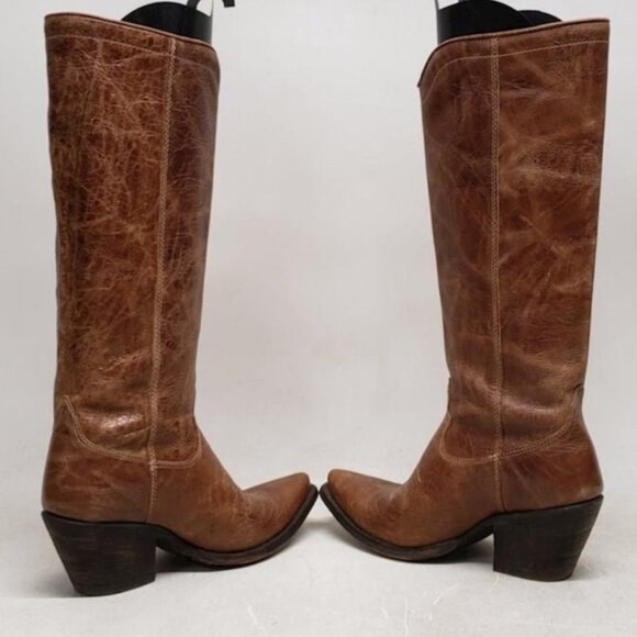 Ariat Women's Brown Leather Pointed Toe Boots - Size 7.5B - Picture 3 of 6